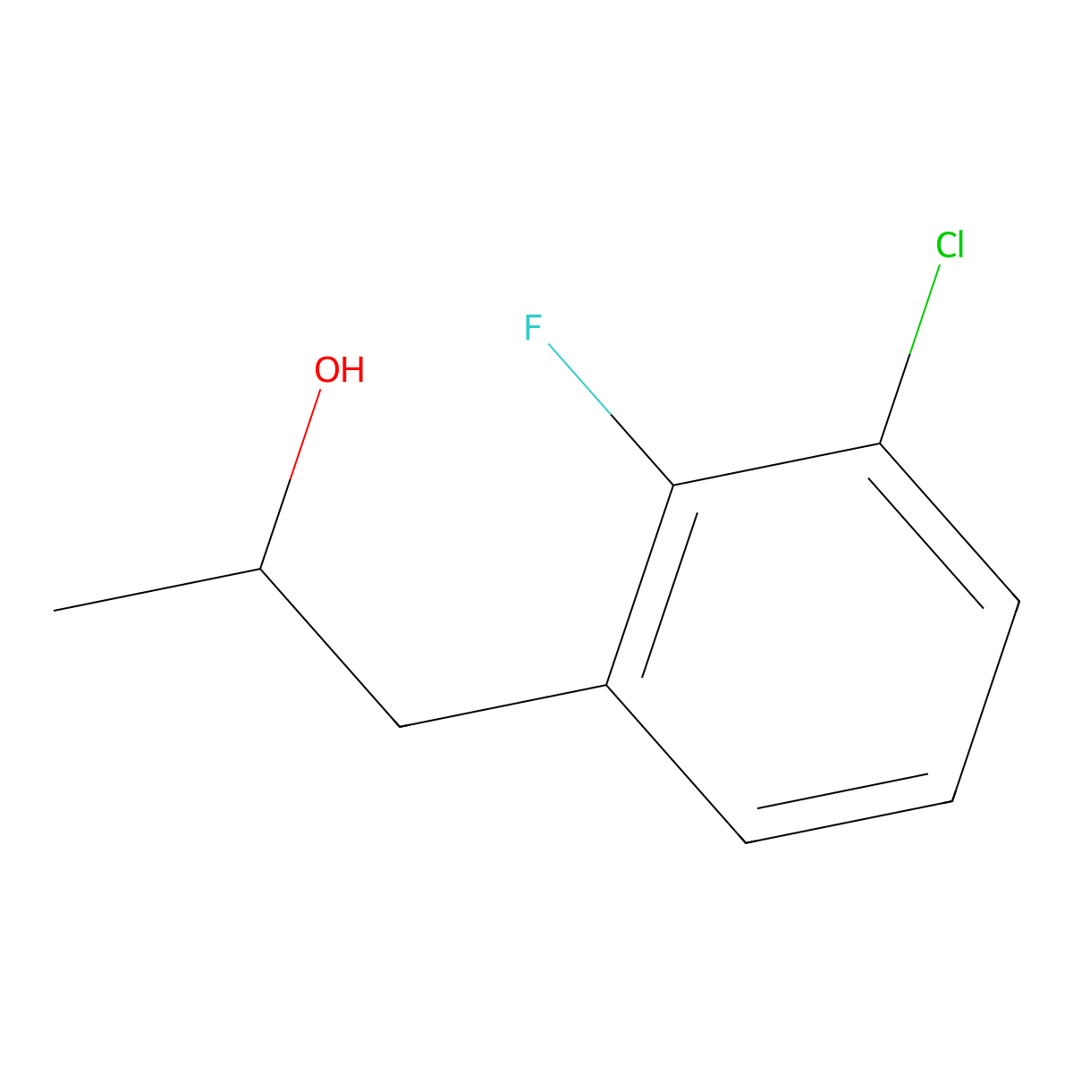 1-(3-Chloro-2-fluorophenyl)propan-2-ol molecular structure, CAS 1557465-89-0