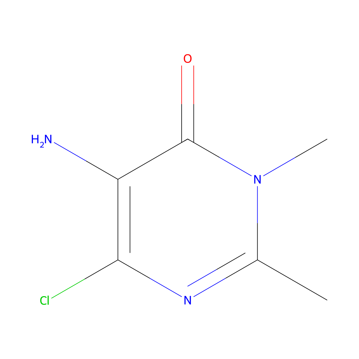 5-Amino-6-chloro-2,3-dimethyl-3,4-dihydropyrimidin-4-one molecular structure, CAS 1557475-78-1