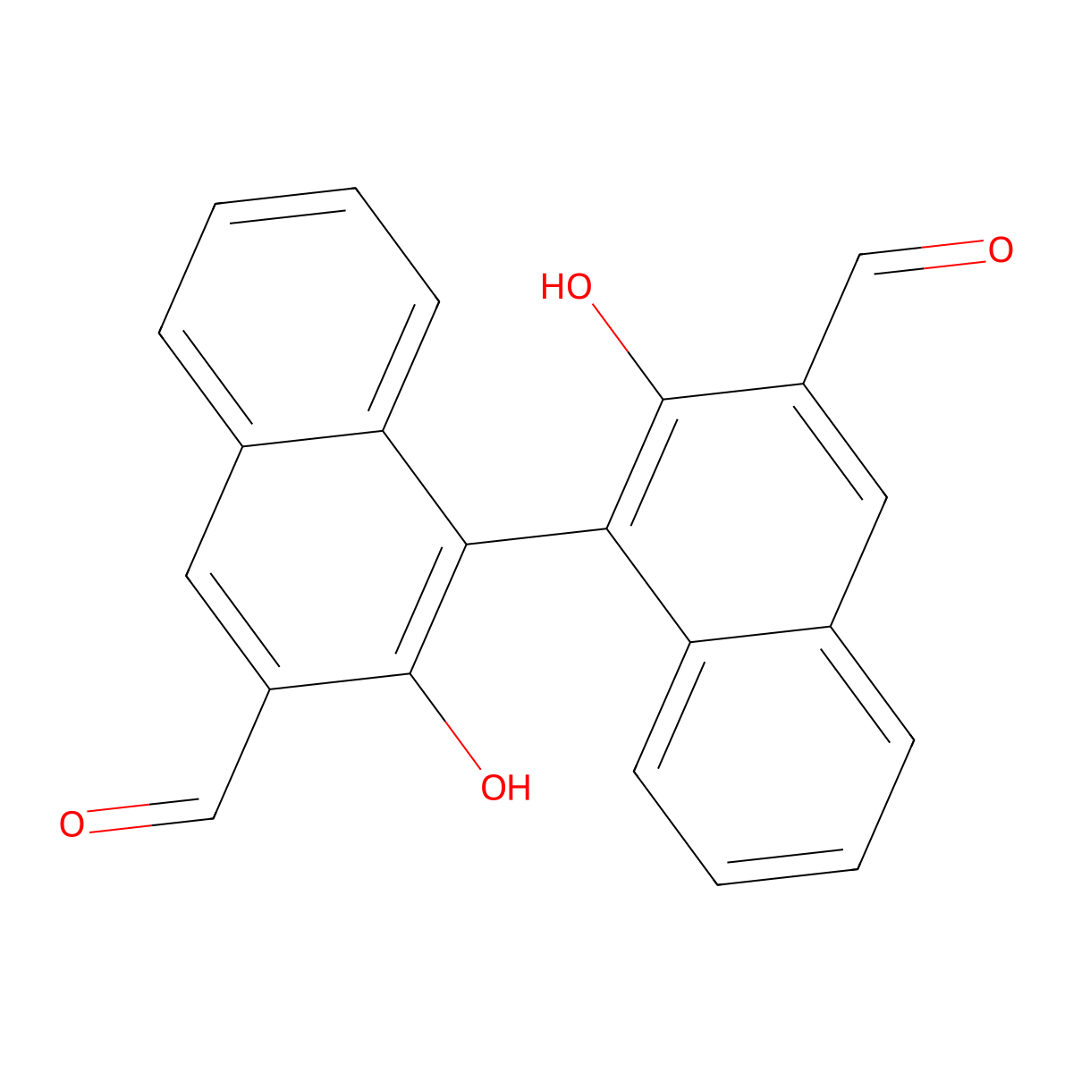 2'-Dihydroxy-[1,1'-binaphthalene]-3,3'-dicarbaldehyde molecular structure, CAS 155748-63-3