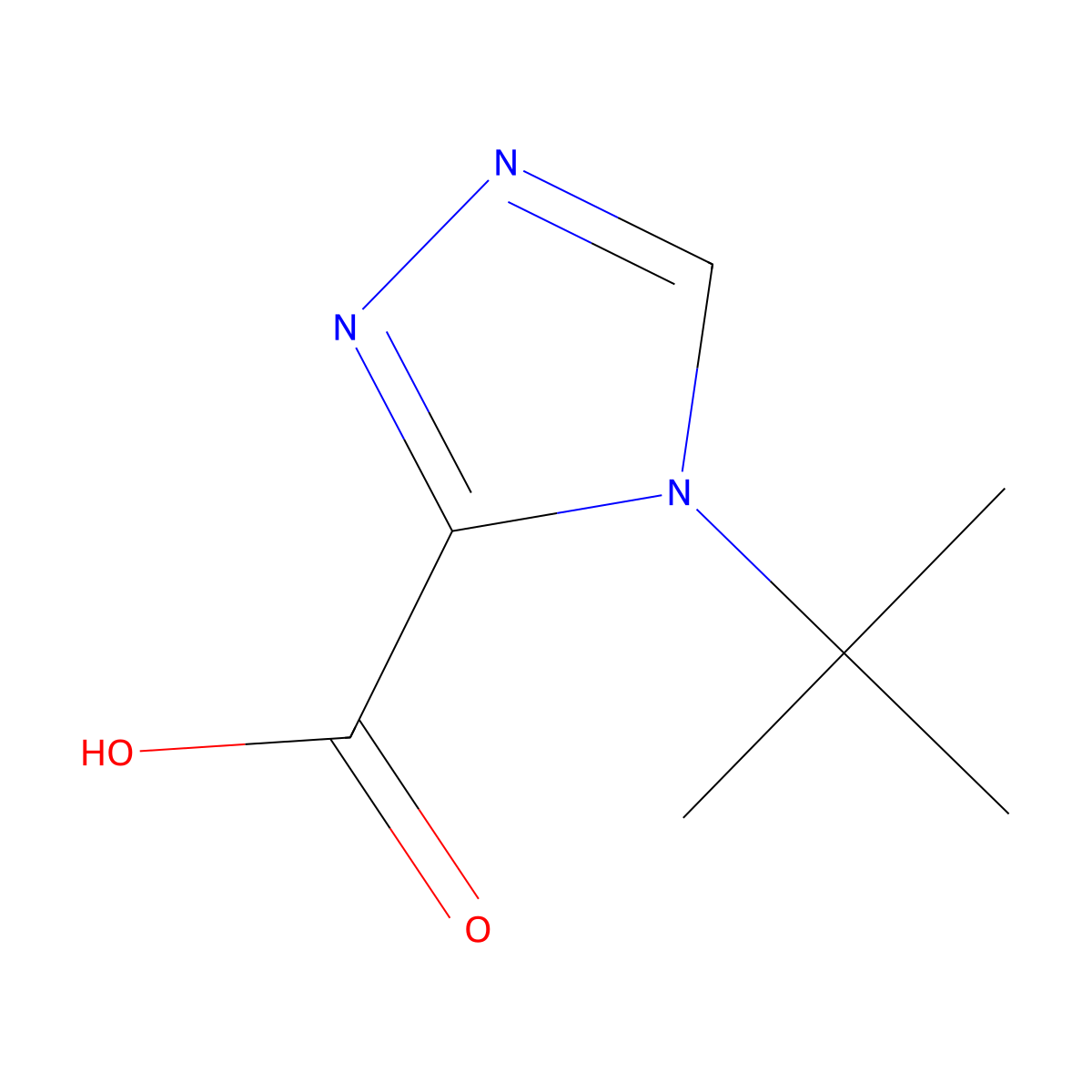 4-tert-Butyl-4H-1,2,4-triazole-3-carboxylic acid molecular structure, CAS 1557483-47-2