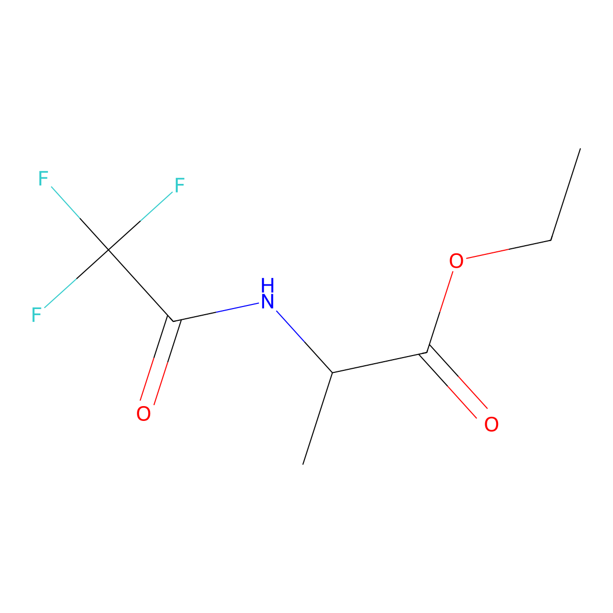 EThyl (2S)-2-(trifluoroacetamido)propanoate molecular structure, CAS 155749-20-5