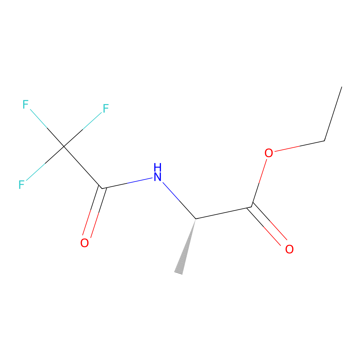 EThyl (2S)-2-(trifluoroacetamido)propanoate molecular structure, CAS 155749-20-5