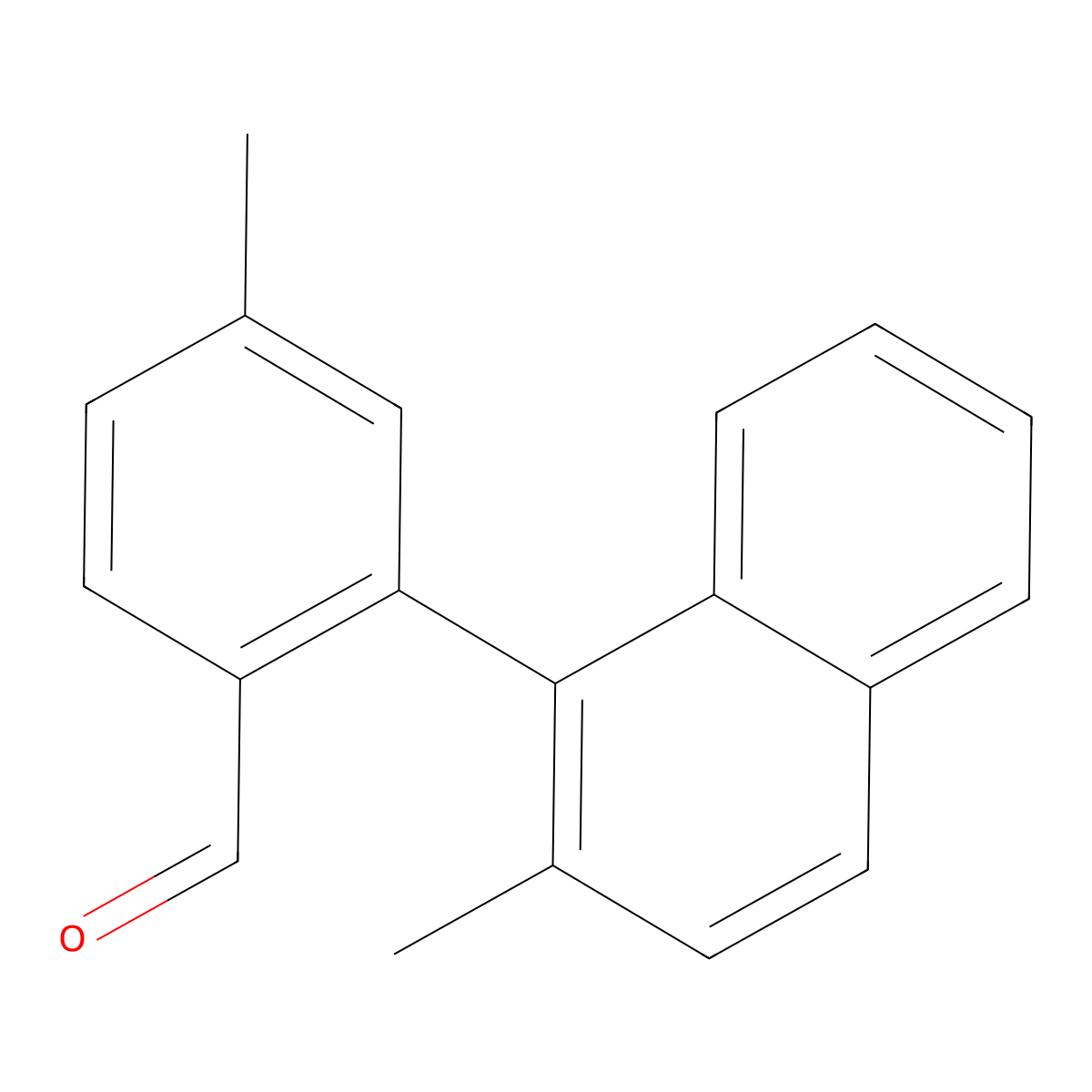 4-Methyl-2-(2-methyl-1-naphthalenyl)benzaldehyde molecular structure, CAS 1557490-57-9