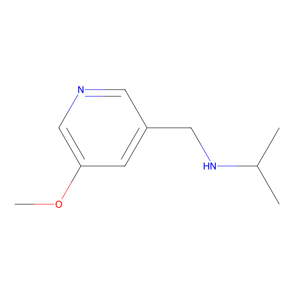 Isopropyl-(5-methoxy-pyridin-3-ylmethyl)-amine molecular structure, CAS 1557490-84-2