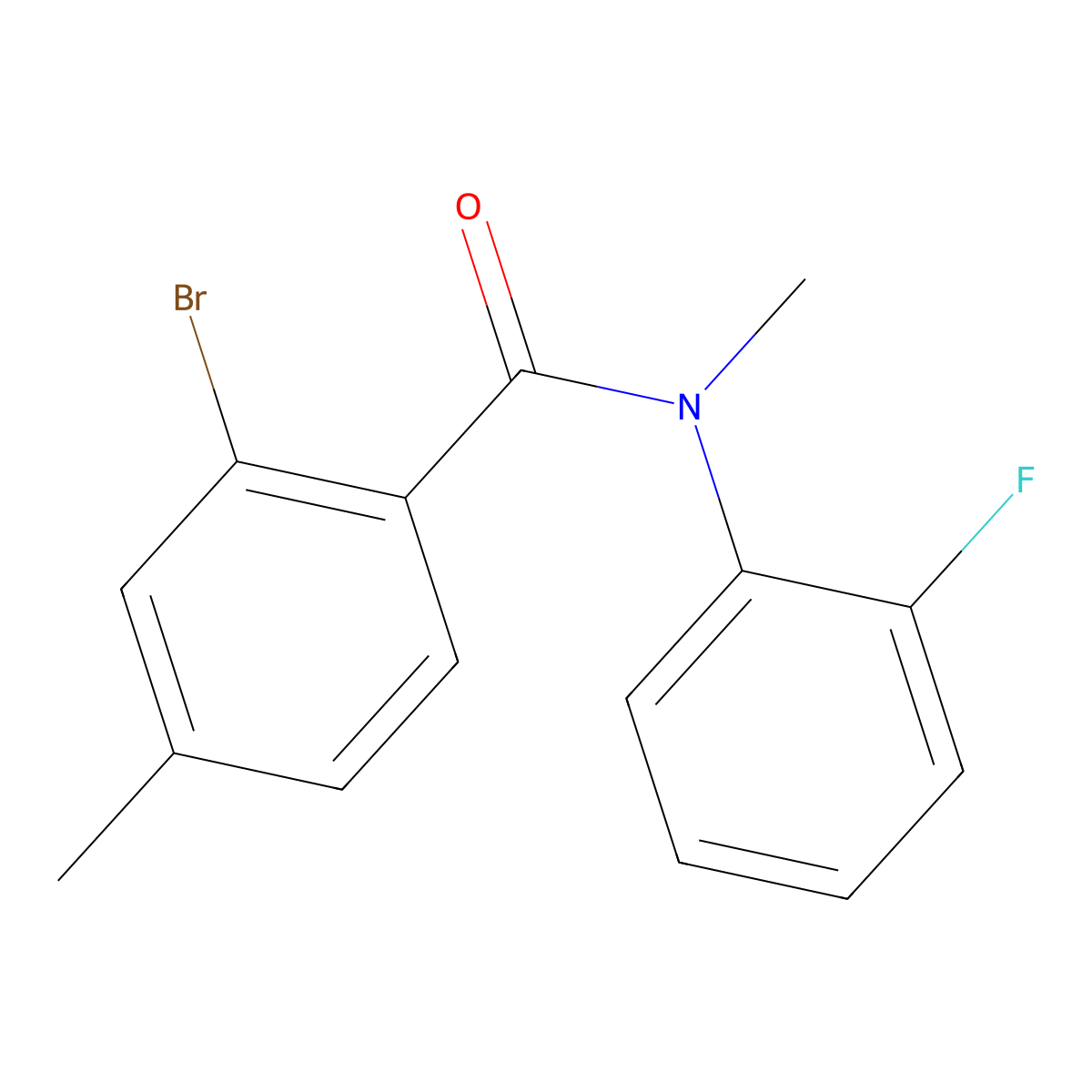 2-Bromo-N-(2-fluorophenyl)-N,4-dimethylbenzamide molecular structure, CAS 1557493-35-2