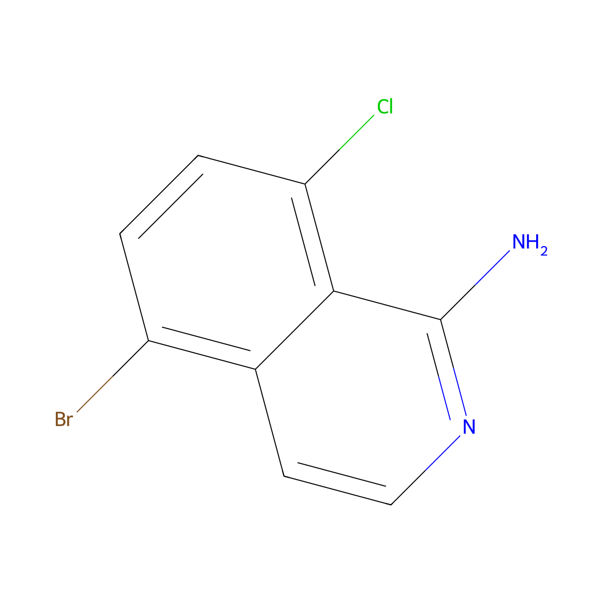 5-Bromo-8-chloroisoquinolin-1-amine molecular structure, CAS 1557495-68-7