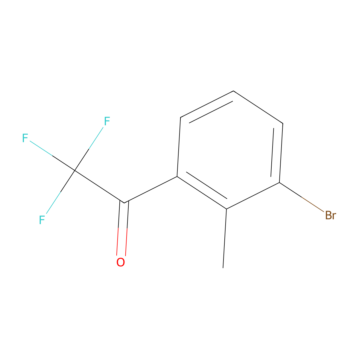 1-(3-Bromo-2-methylphenyl)-2,2,2-trifluoroethanone molecular structure, CAS 1557508-20-9