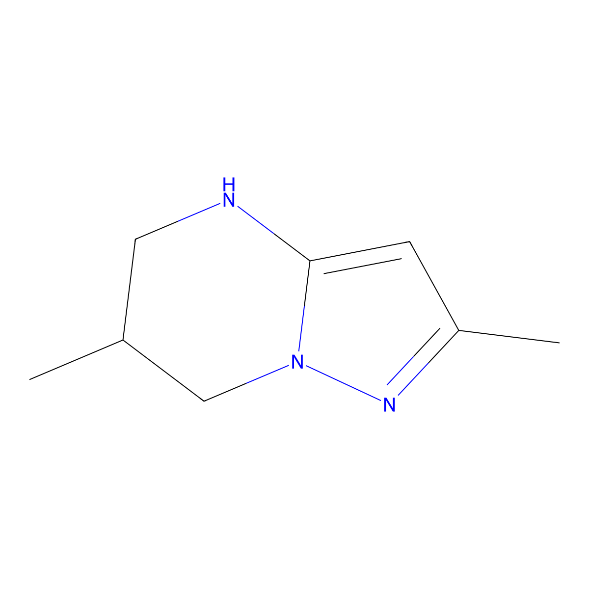 2,6-dimethyl-4H,5H,6H,7H-pyrazolo[1,5-a]pyrimidine molecular structure, CAS 1557511-40-6