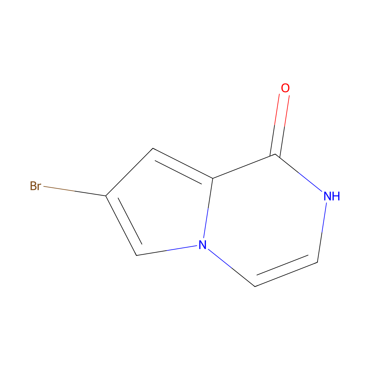7-bromo-1H,2H-pyrrolo(1,2-a)pyrazin-1-one molecular structure, CAS 1557521-89-7