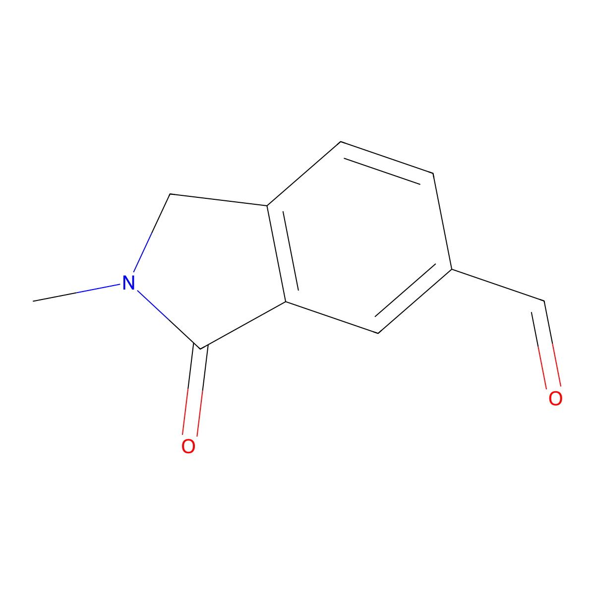 2-methyl-3-oxo-2,3-dihydro-1H-isoindole-5-carbaldehyde molecular structure, CAS 1557545-74-0