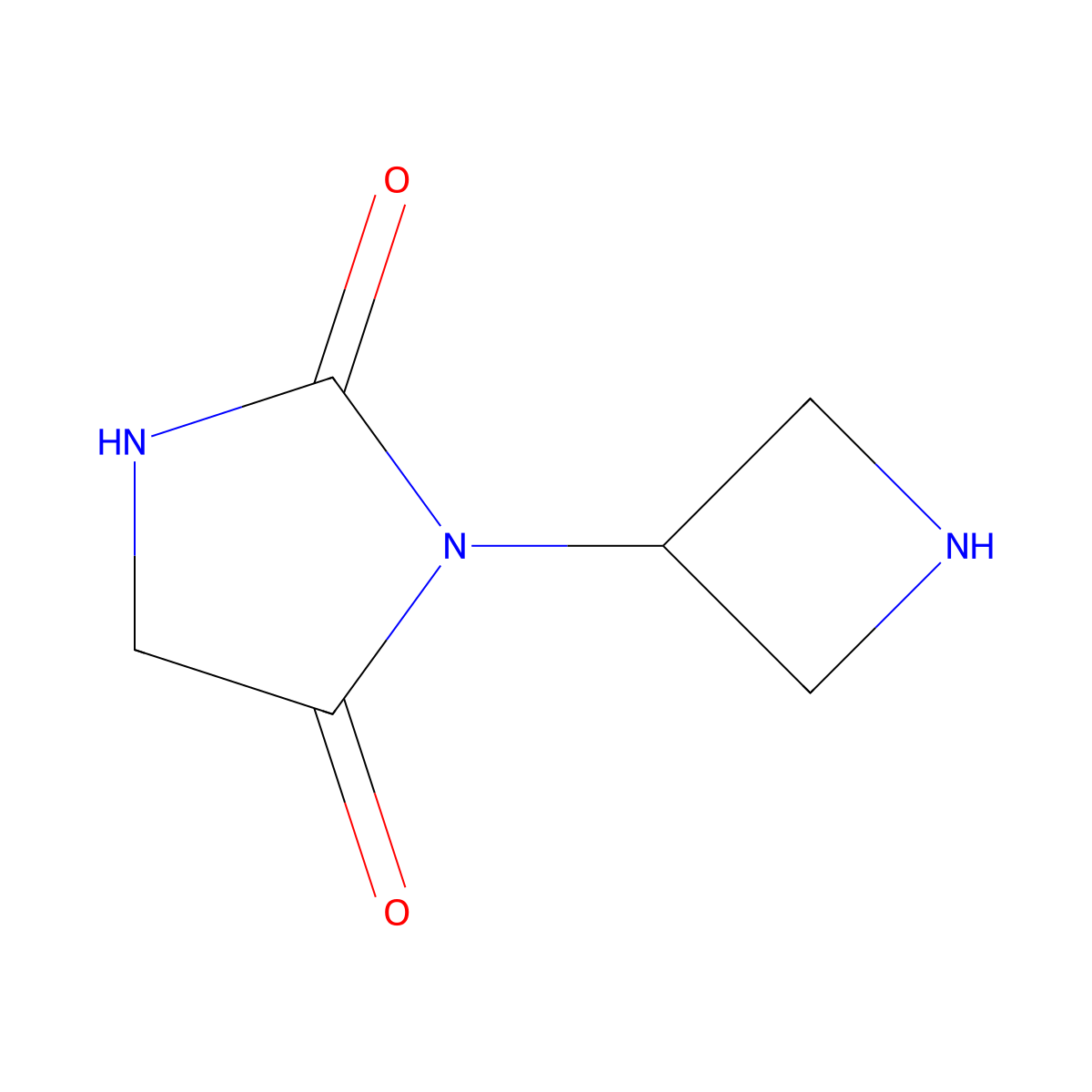 3-(Azetidin-3-yl)imidazolidine-2,4-dione molecular structure, CAS 1557549-69-5