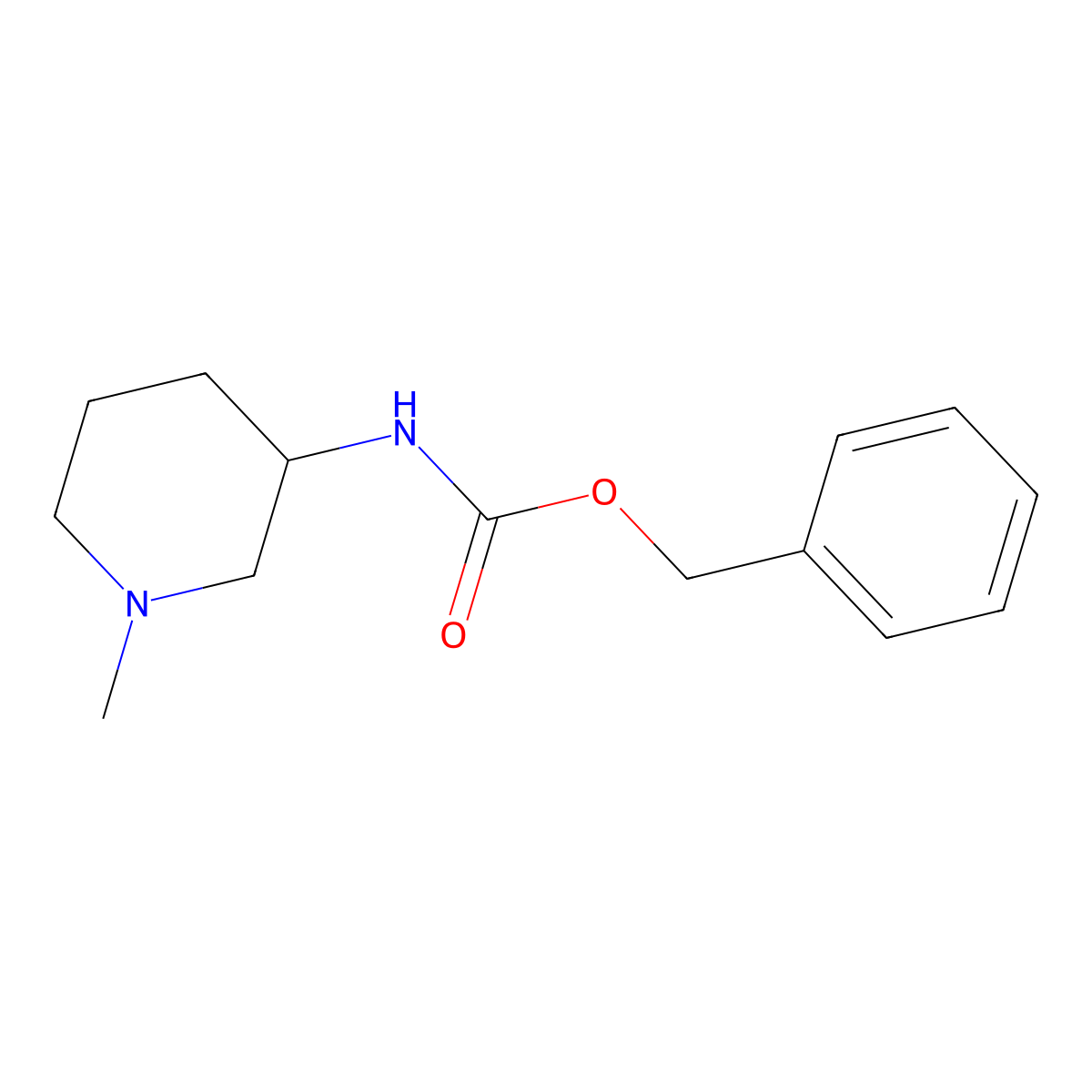 Benzyl (1-methylpiperidin-3-yl)carbamate molecular structure, CAS 1557551-69-5