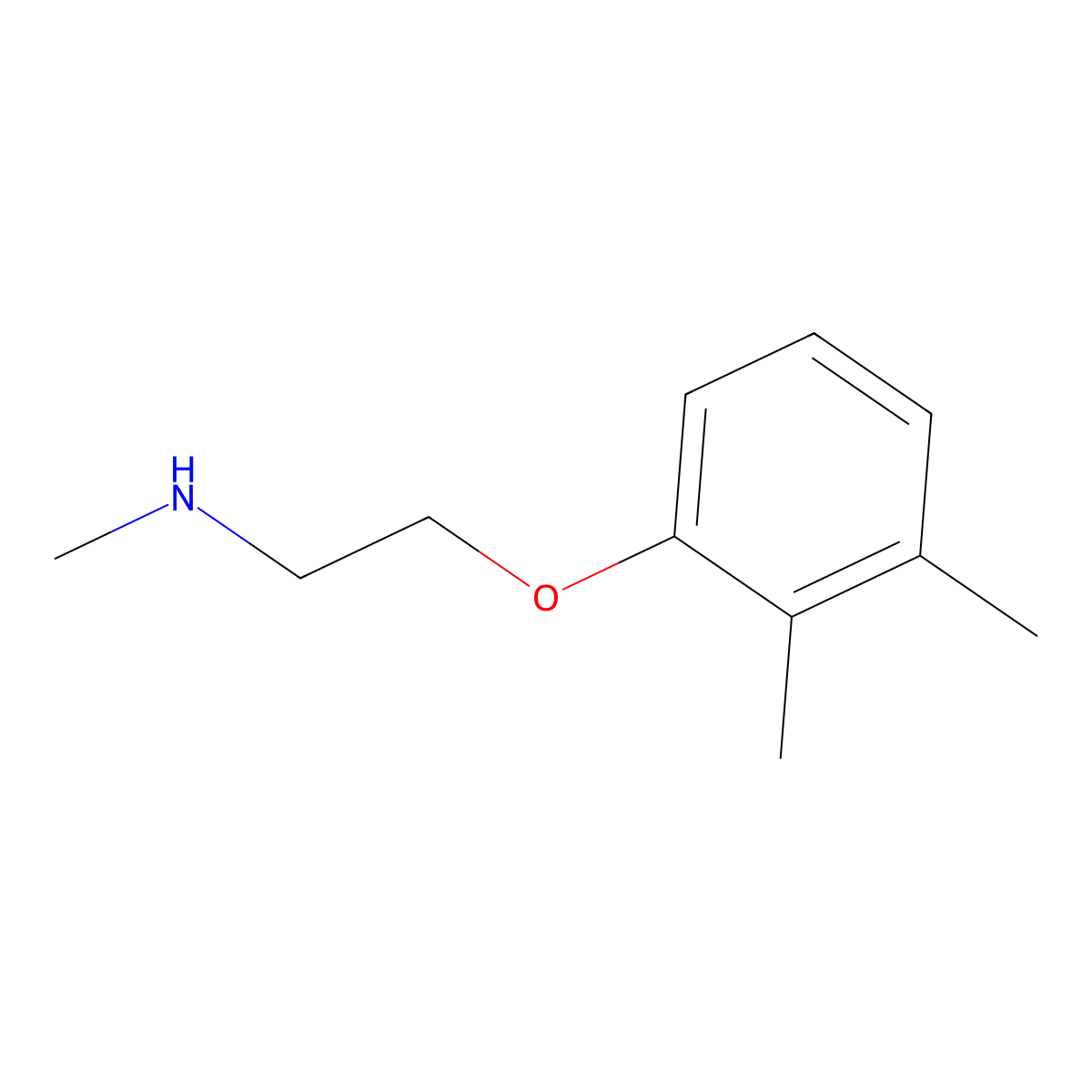 2-(2,3-dimethylphenoxy)-N-methylethanamine molecular structure, CAS 155757-23-6