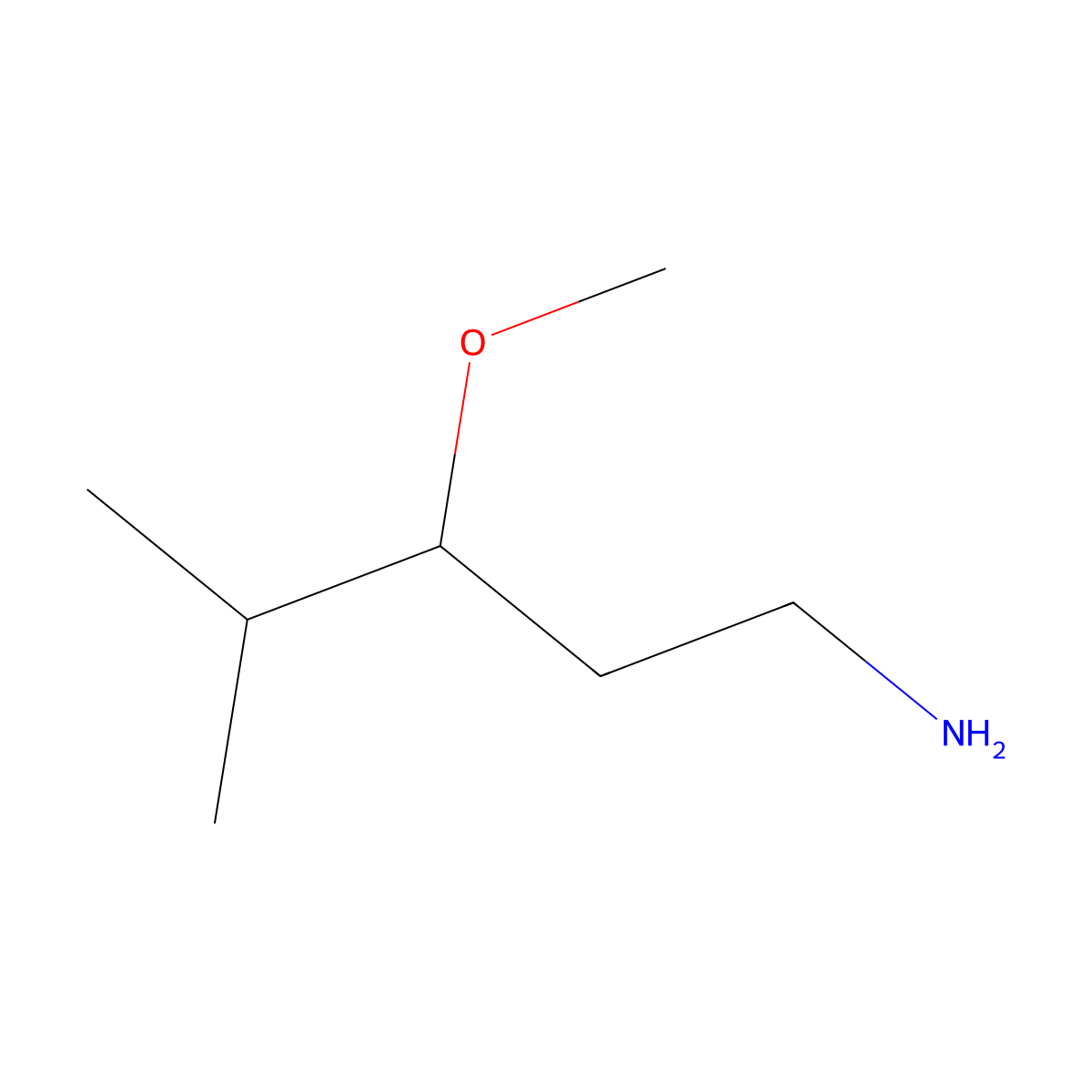 3-Methoxy-4-methylpentan-1-amine molecular structure, CAS 1557578-93-4