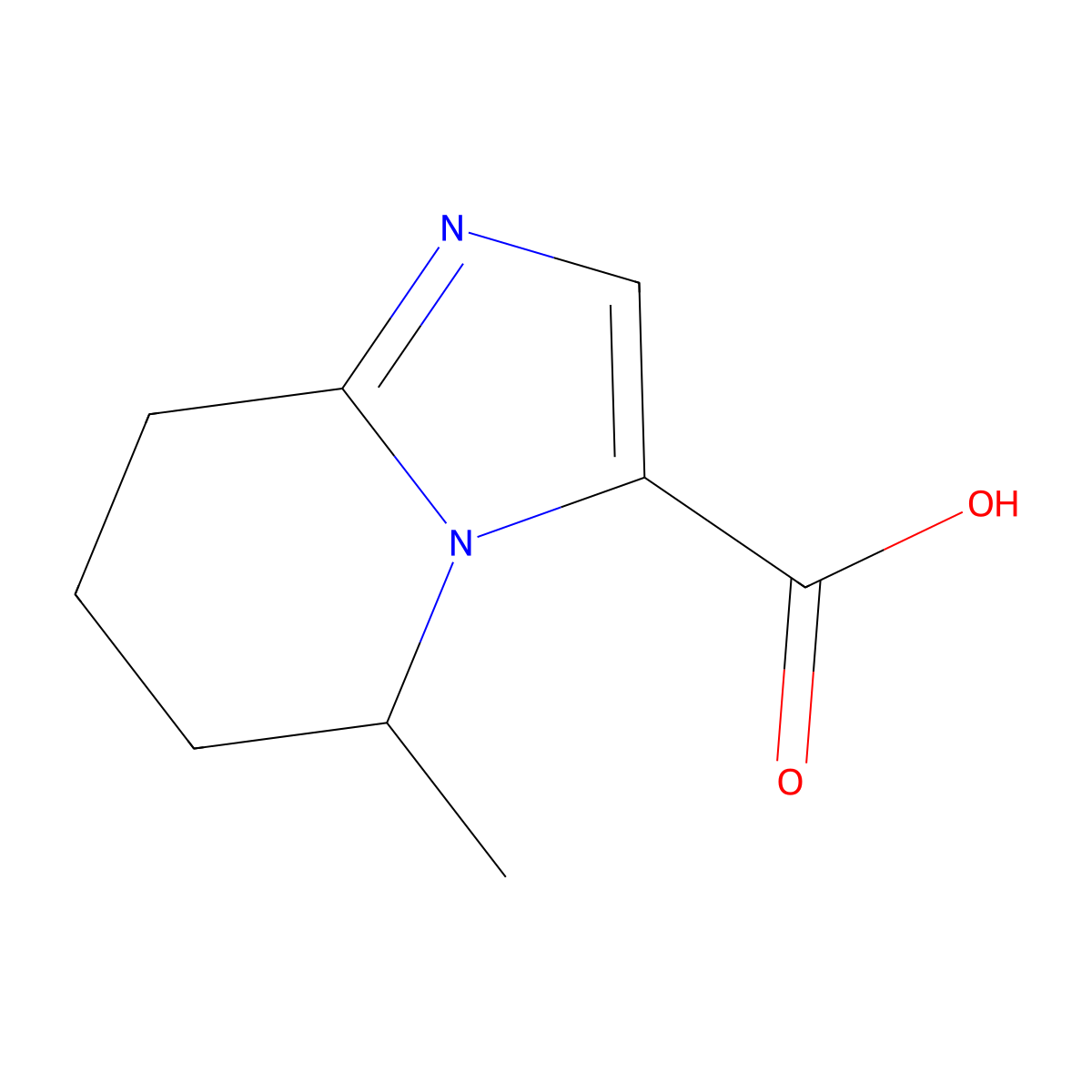 5-Methyl-5H,6H,7H,8H-imidazo[1,2-a]pyridine-3-carboxylic acid molecular structure, CAS 1557579-29-9