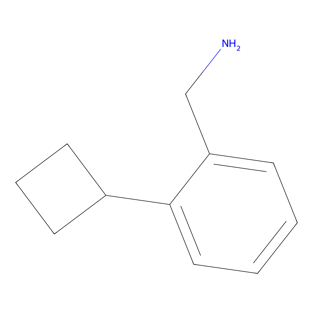 (2-Cyclobutylphenyl)methanamine molecular structure, CAS 1557581-74-4
