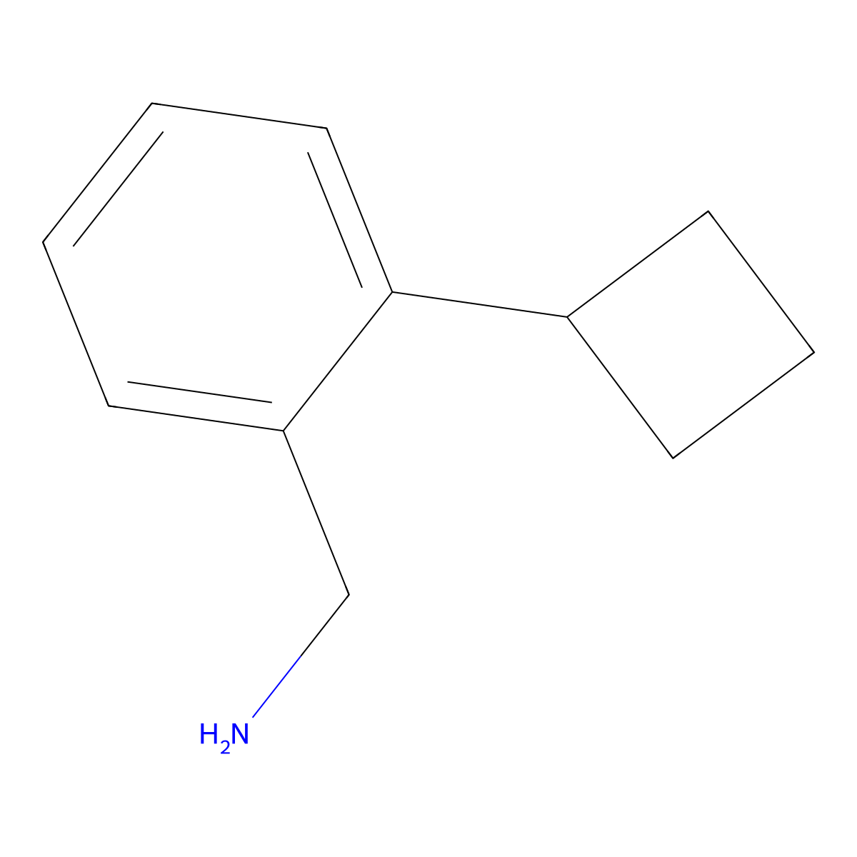 (2-Cyclobutylphenyl)methanamine molecular structure, CAS 1557581-74-4