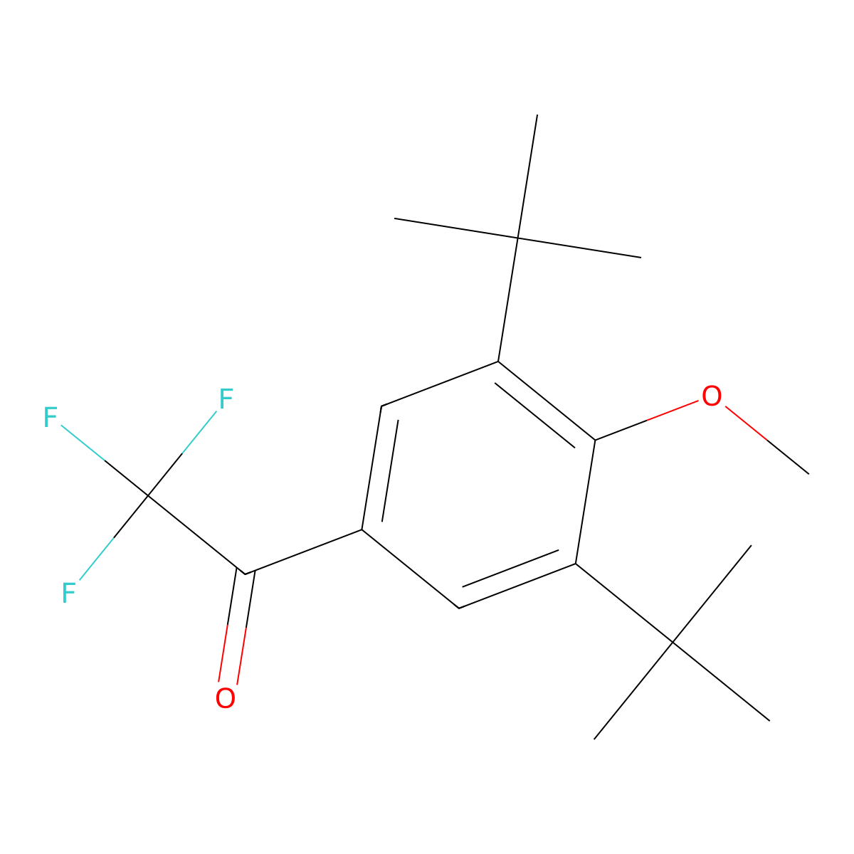 1-(3,5-Di-tert-butyl-4-methoxyphenyl)-2,2,2-trifluoroethanone molecular structure, CAS 1557588-43-8
