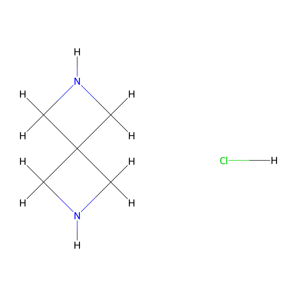 2,6-Diazaspiro[3.3]heptane hydrochloride molecular structure, CAS 1557591-41-9