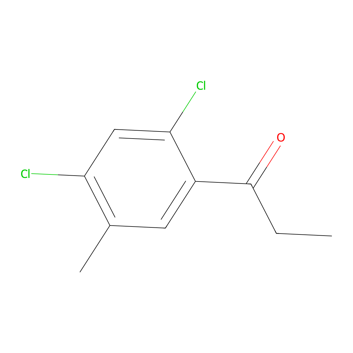 1-(2,4-Dichloro-5-methylphenyl)-1-propanone molecular structure, CAS 1557592-77-4