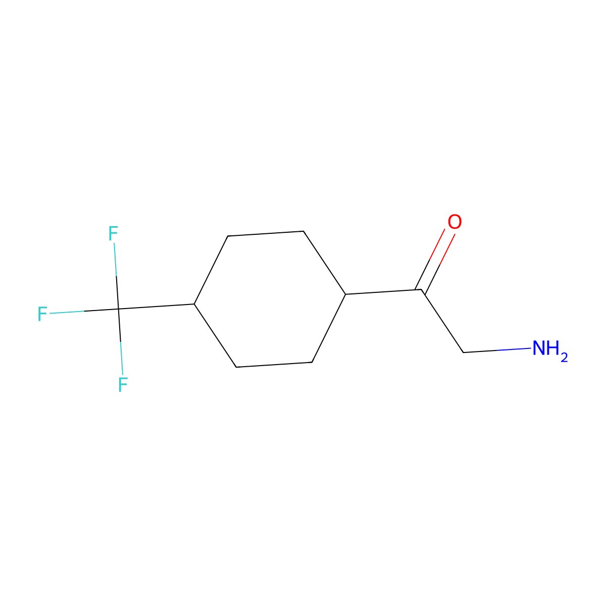 2-Amino-1-[4-(trifluoromethyl)cyclohexyl]ethan-1-one molecular structure, CAS 1557607-19-8