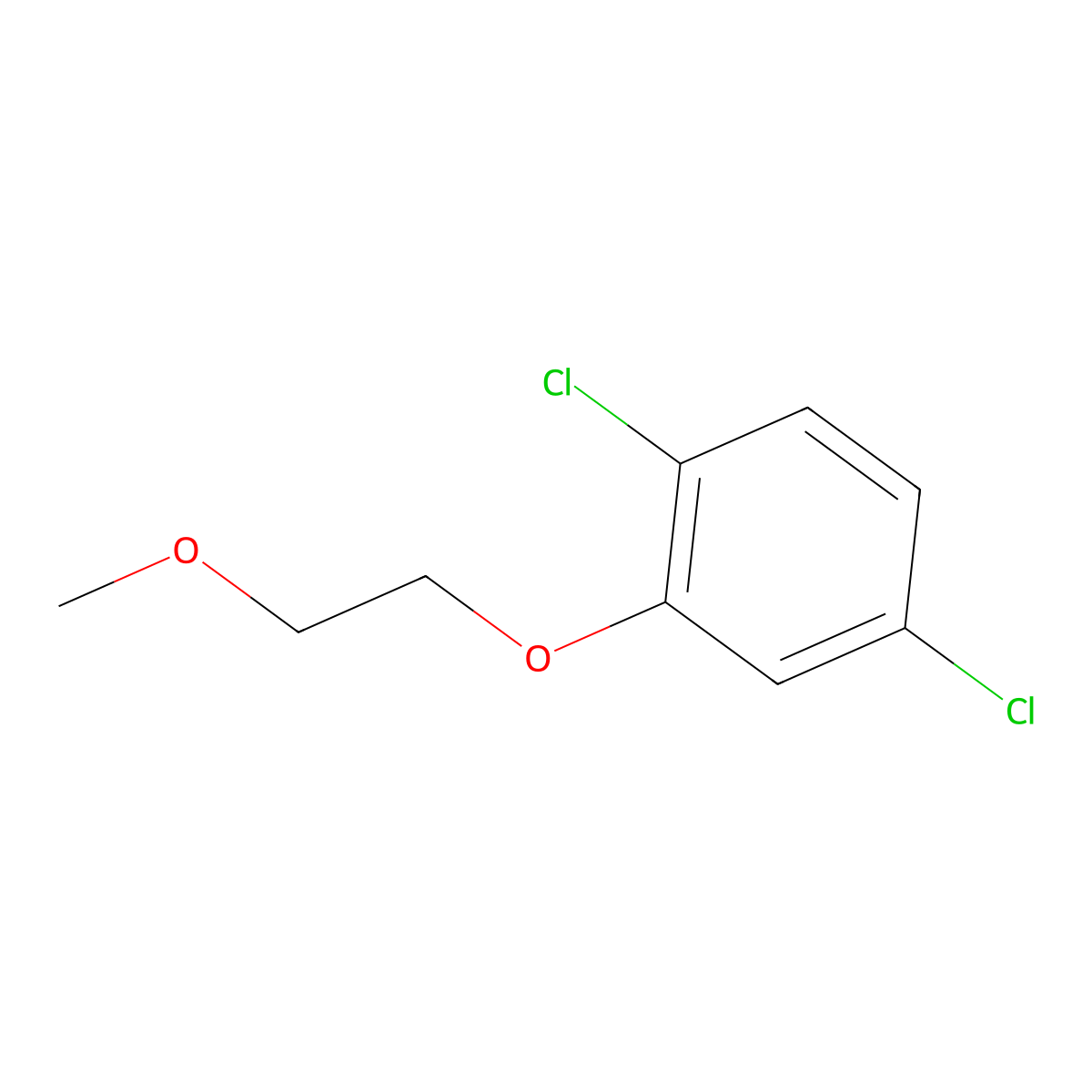 1,4-Dichloro-2-(2-methoxyethoxy)benzene molecular structure, CAS 1557619-26-7