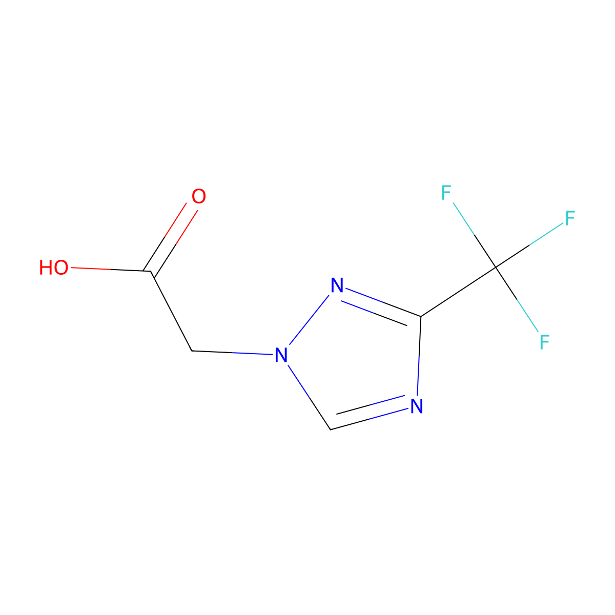 2-[3-(trifluoromethyl)-1H-1,2,4-triazol-1-yl]acetic acid molecular structure, CAS 1557626-89-7