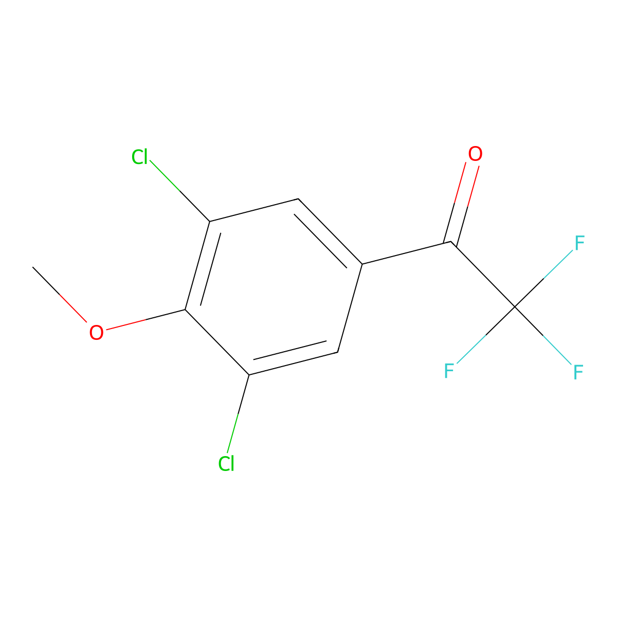 1-(3,5-Dichloro-4-methoxyphenyl)-2,2,2-trifluoroethanone molecular structure, CAS 1557627-43-6