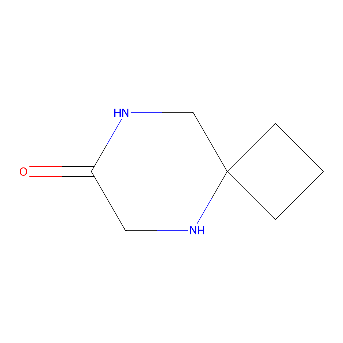 5,8-Diazaspiro(3.5)nonan-7-one molecular structure, CAS 1557629-00-1
