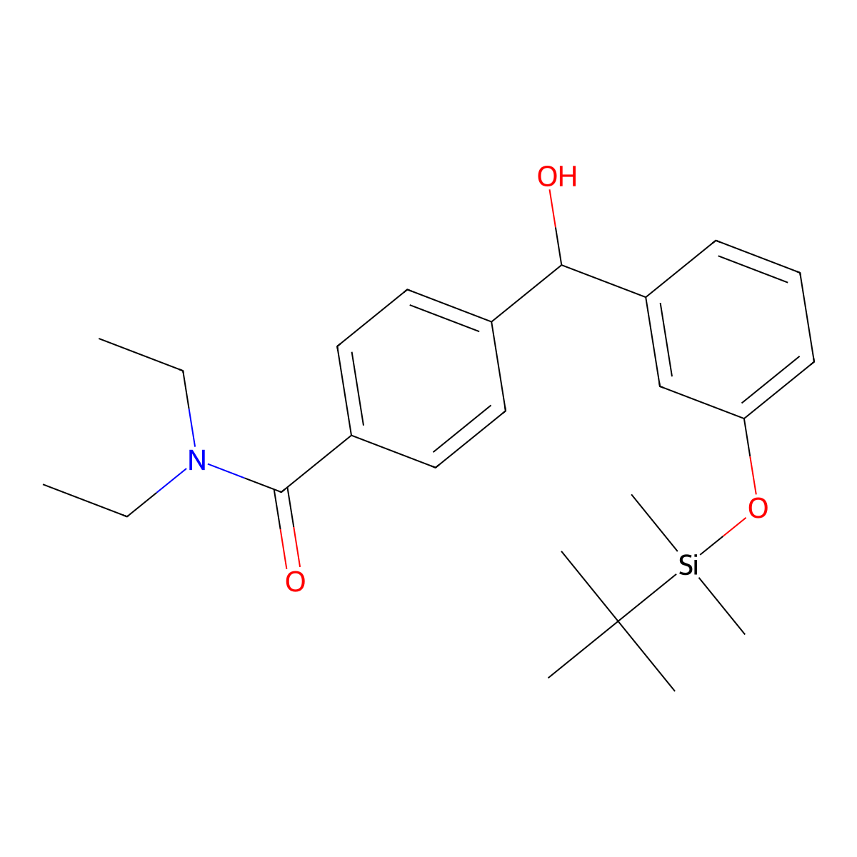 4-((3-((Tert-butyldimethylsilyl)oxy)phenyl)(hydroxy)methyl)-N,N-diethylbenzamide molecular structure, CAS 155765-75-6