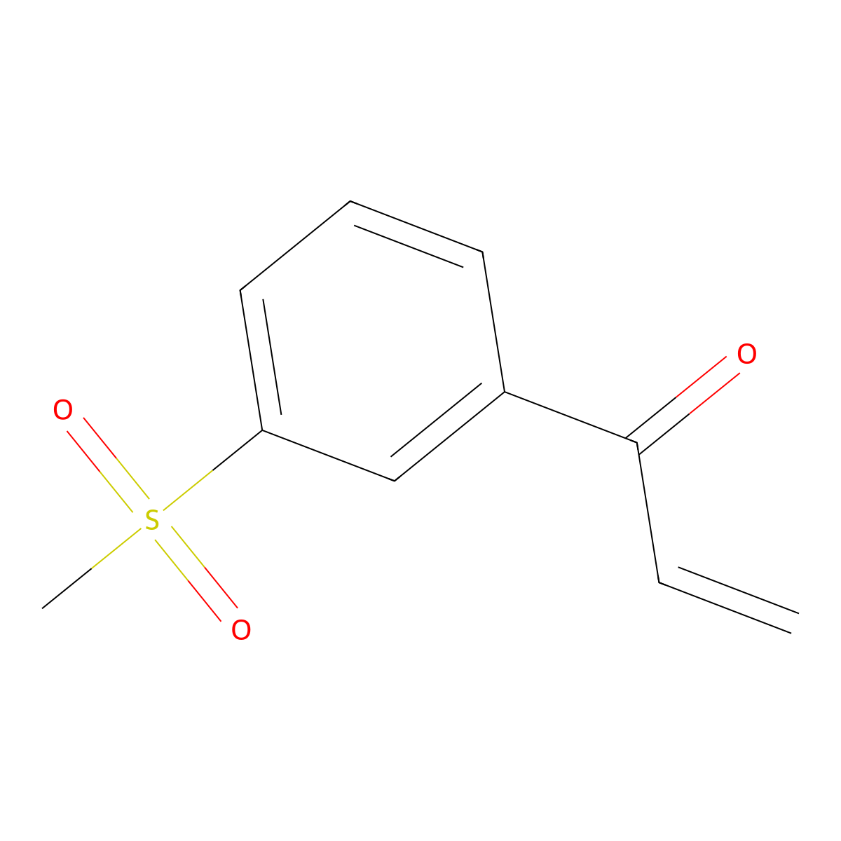 1-(3-Methanesulfonylphenyl)prop-2-en-1-one molecular structure, CAS 1557663-15-6