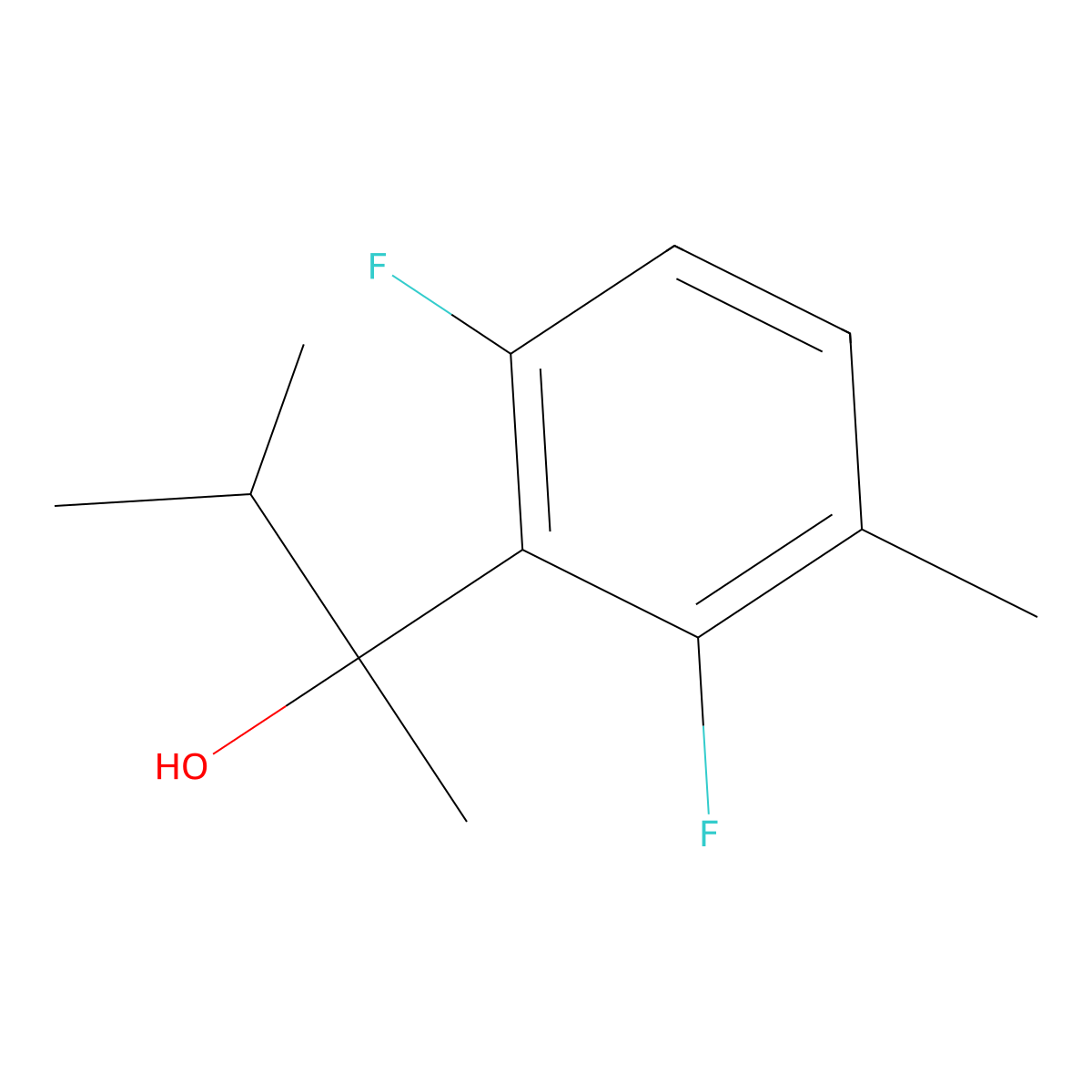 2,6-Difluoro-alpha,3-dimethyl-alpha-(1-methylethyl)benZenemethanol molecular structure, CAS 1557686-69-7