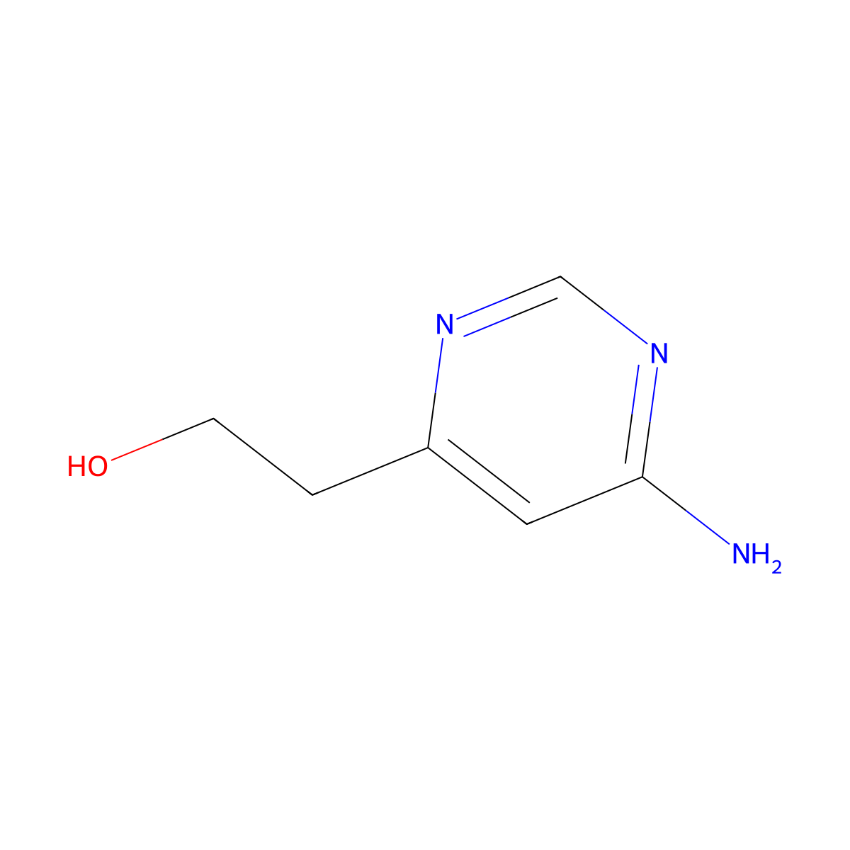 6-Aminopyrimidine-4-ethanol molecular structure, CAS 1557697-88-7