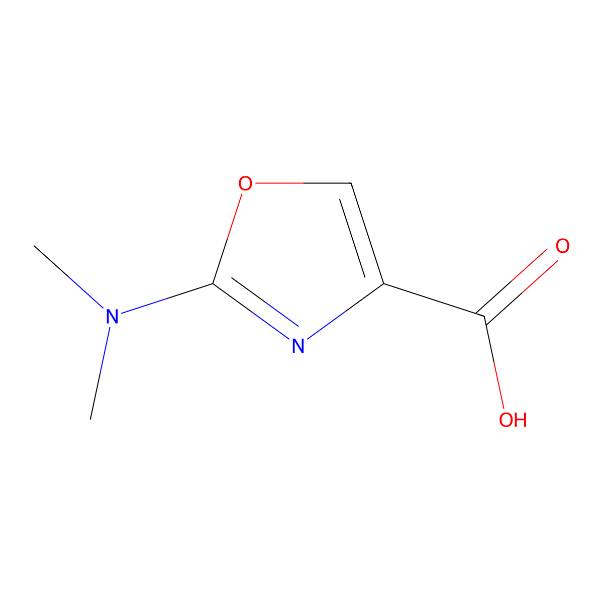 2-(Dimethylamino)-1,3-oxazole-4-carboxylic acid molecular structure, CAS 1557698-61-9