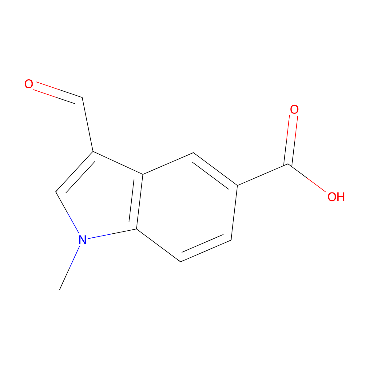 3-Formyl-1-methyl-1H-indole-5-carboxylic acid molecular structure, CAS 1557698-86-8