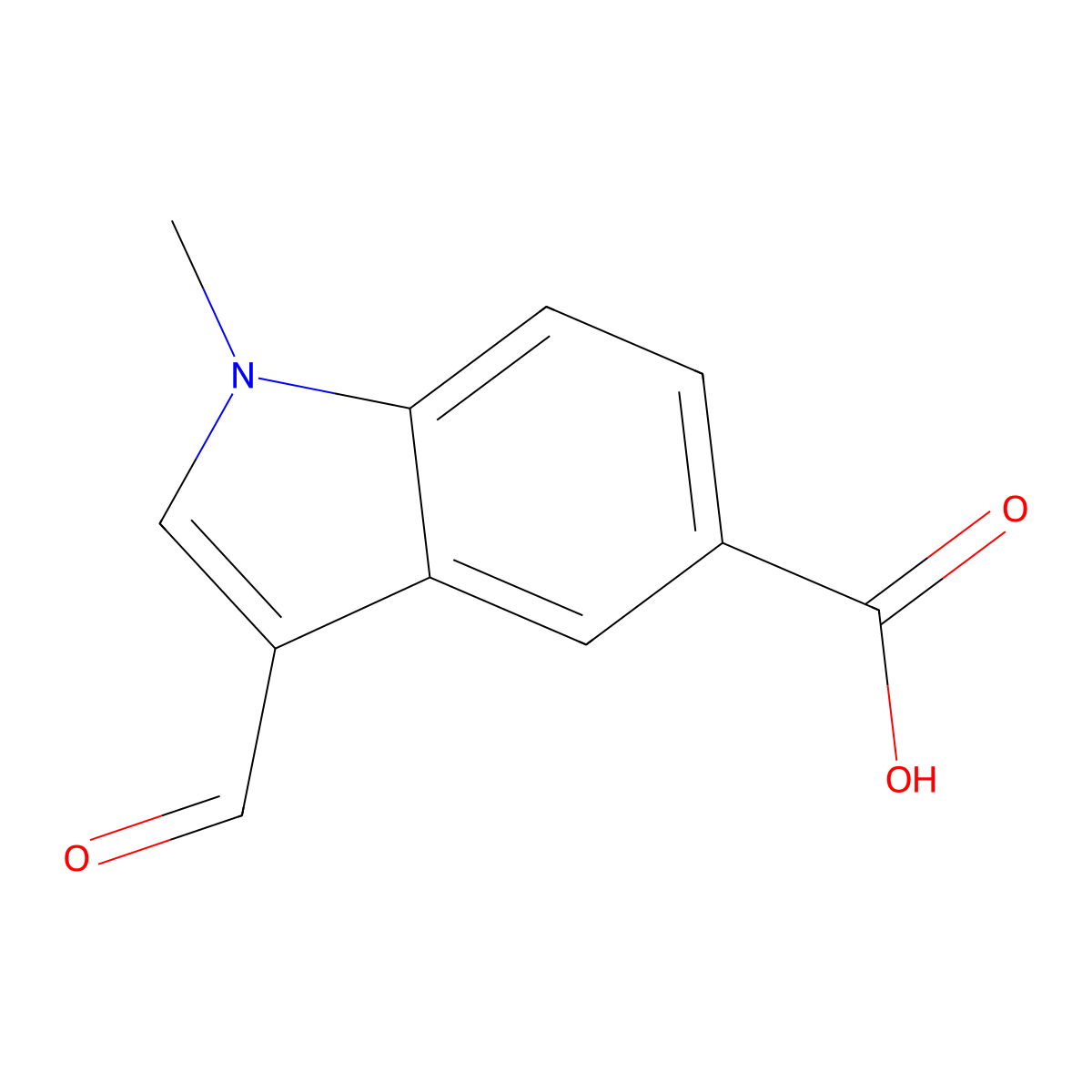 3-Formyl-1-methyl-1H-indole-5-carboxylic acid molecular structure, CAS 1557698-86-8