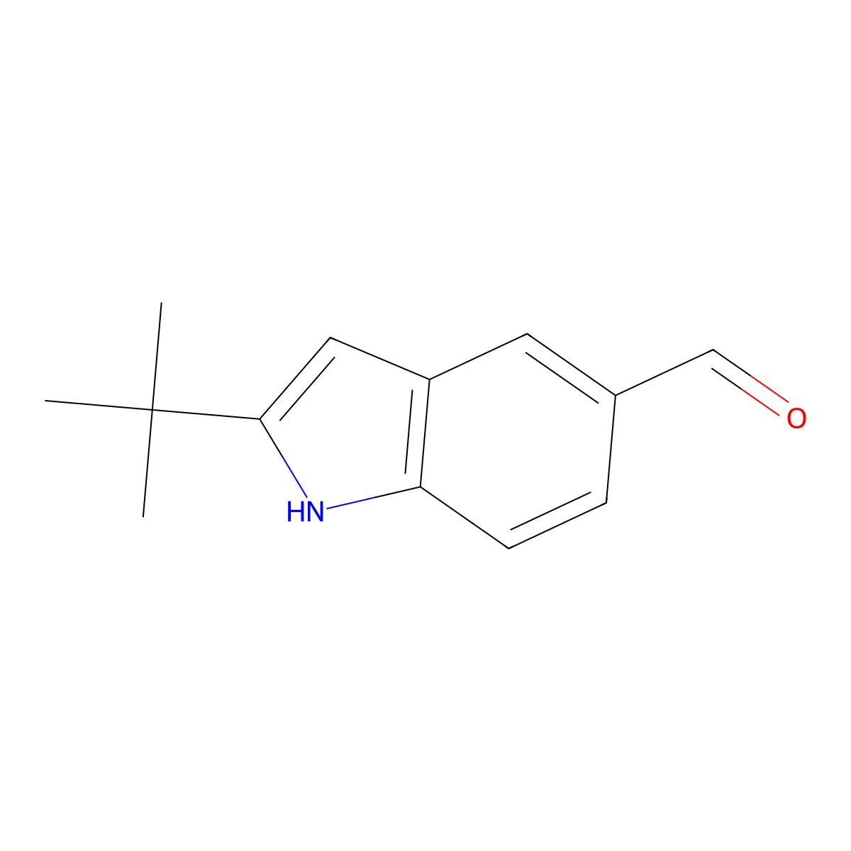 2-(tert-Butyl)-1H-indole-5-carbaldehyde molecular structure, CAS 1557706-98-5