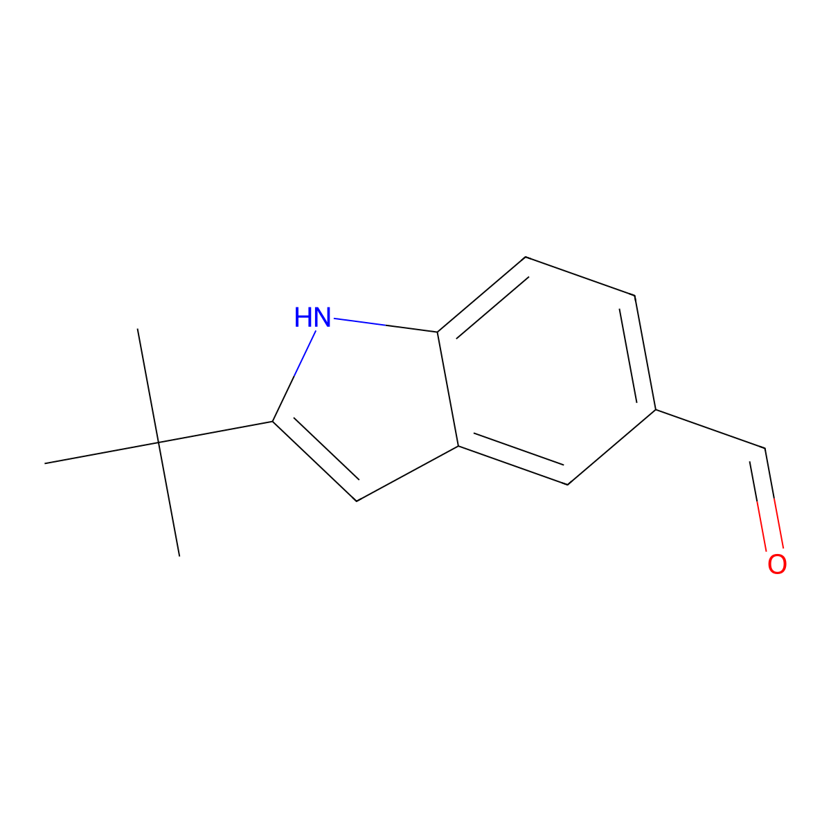 2-(tert-Butyl)-1H-indole-5-carbaldehyde molecular structure, CAS 1557706-98-5