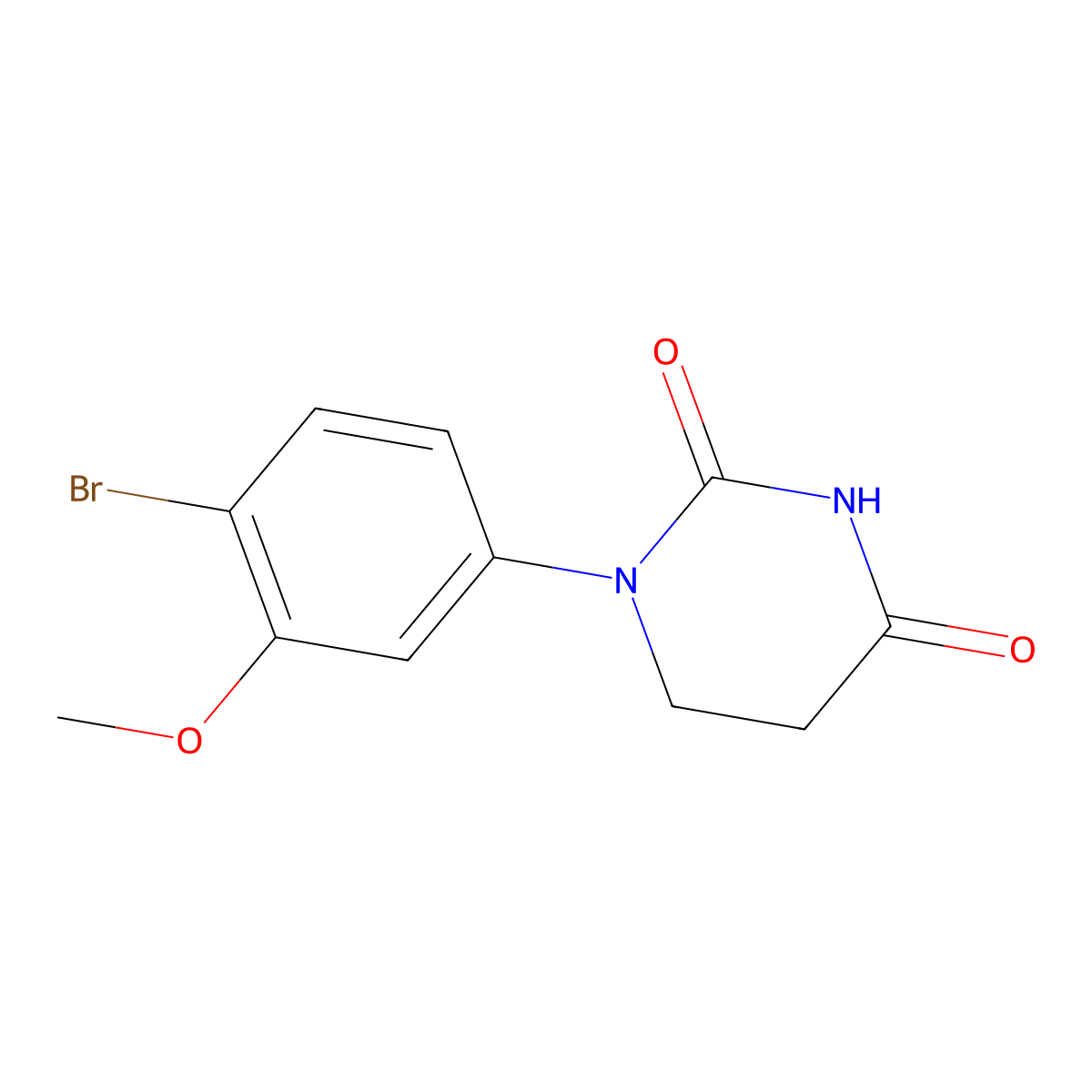 1-(4-Bromo-3-methoxyphenyl)dihydropyrimidine-2,4(1H,3H)-dione molecular structure, CAS 1557727-96-4