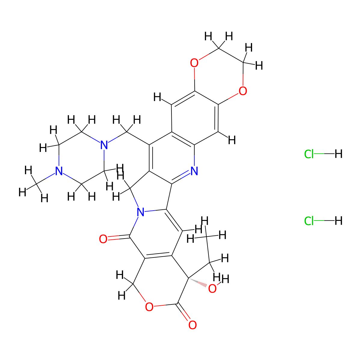 Lurtotecan Dihydrochloride molecular structure, CAS 155773-58-3