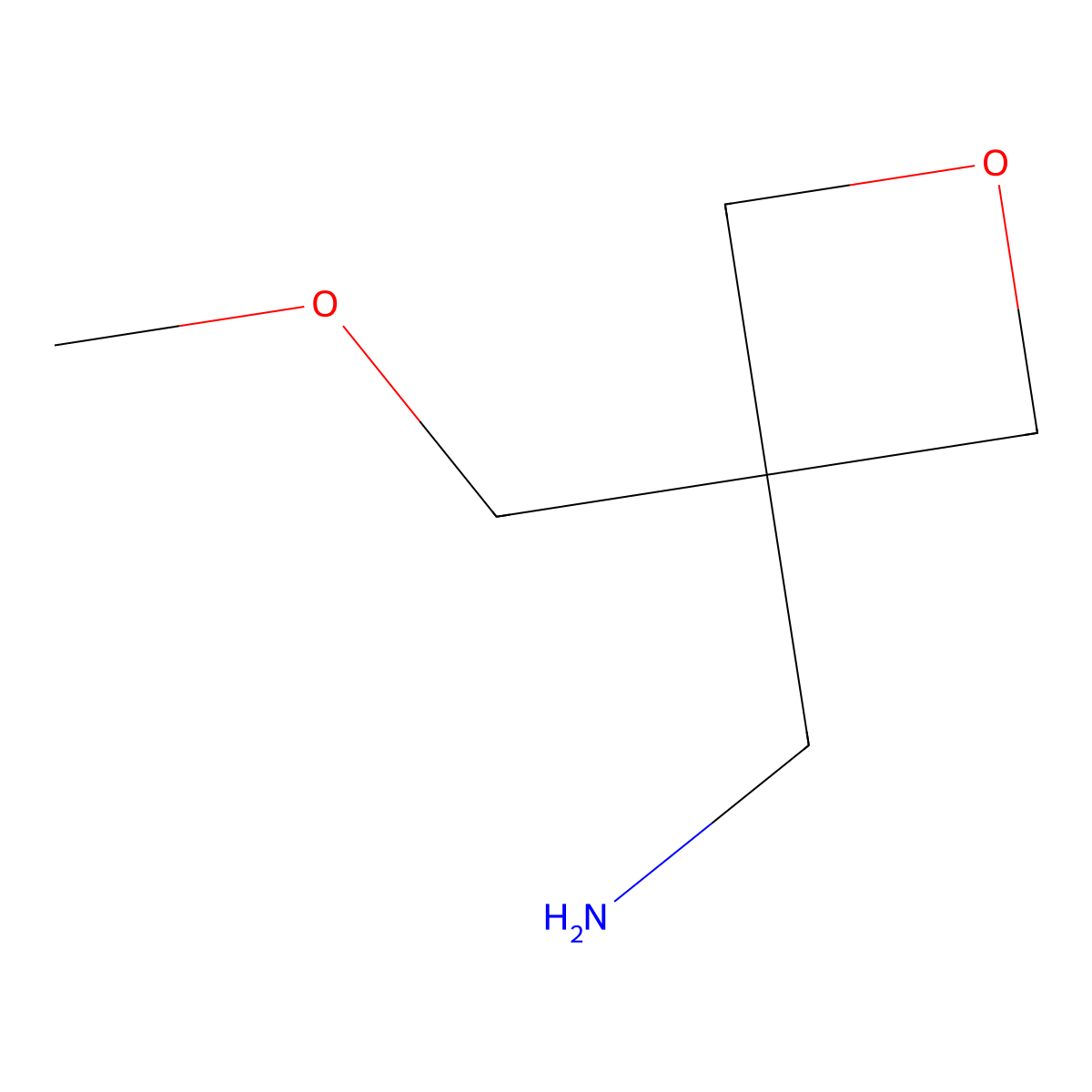 [3-(Methoxymethyl)oxetan-3-yl]methanamine molecular structure, CAS 1557736-59-0