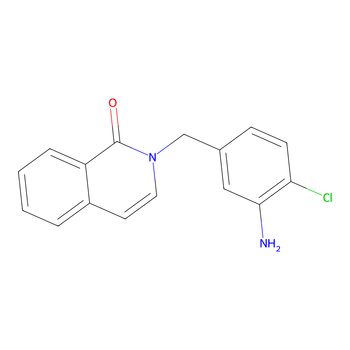 2-[(3-Amino-4-chlorophenyl)methyl]-1,2-dihydroisoquinolin-1-one molecular structure, CAS 1557753-78-2