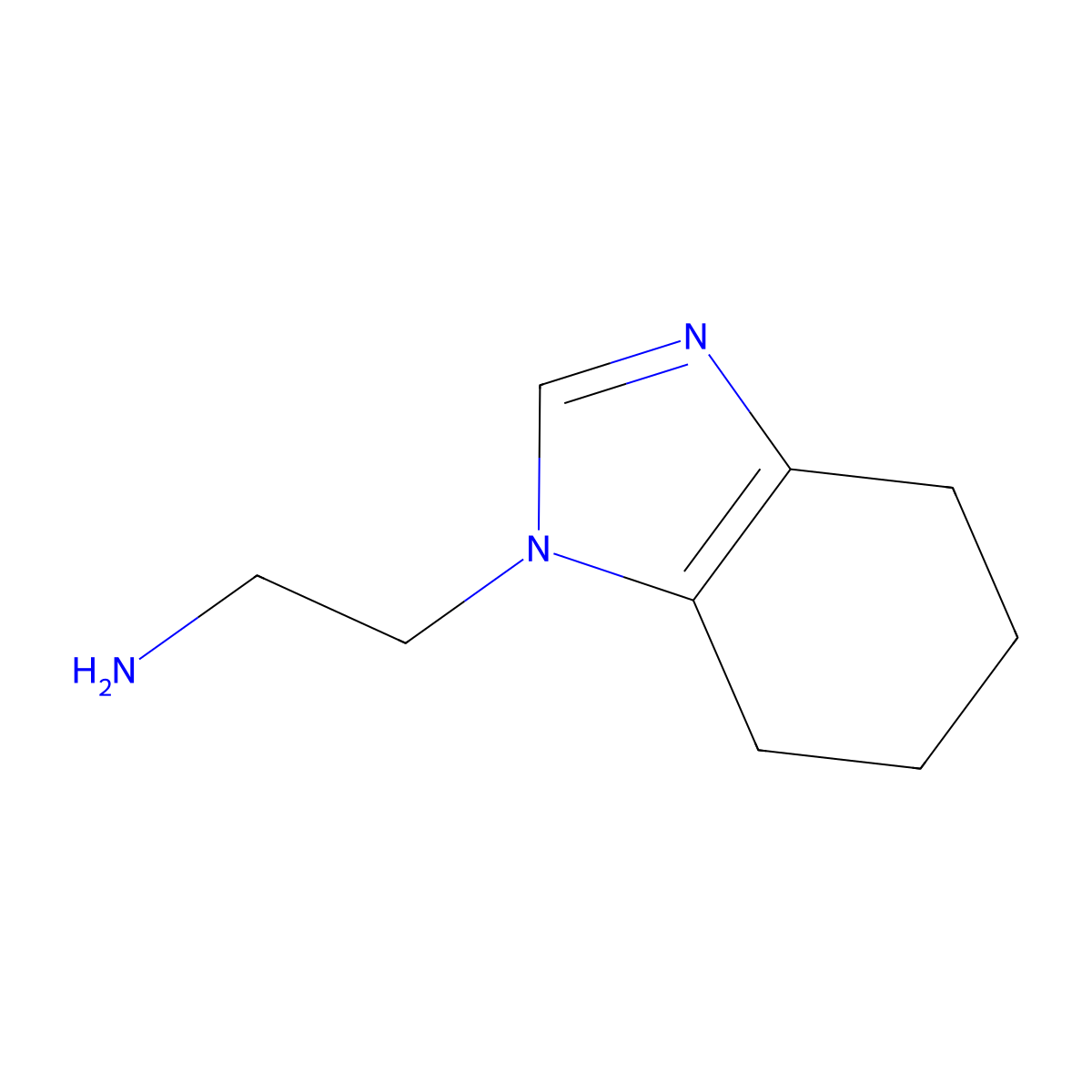 2-(4,5,6,7-tetrahydro-1H-1,3-benzodiazol-1-yl)ethan-1-amine molecular structure, CAS 1557754-94-5