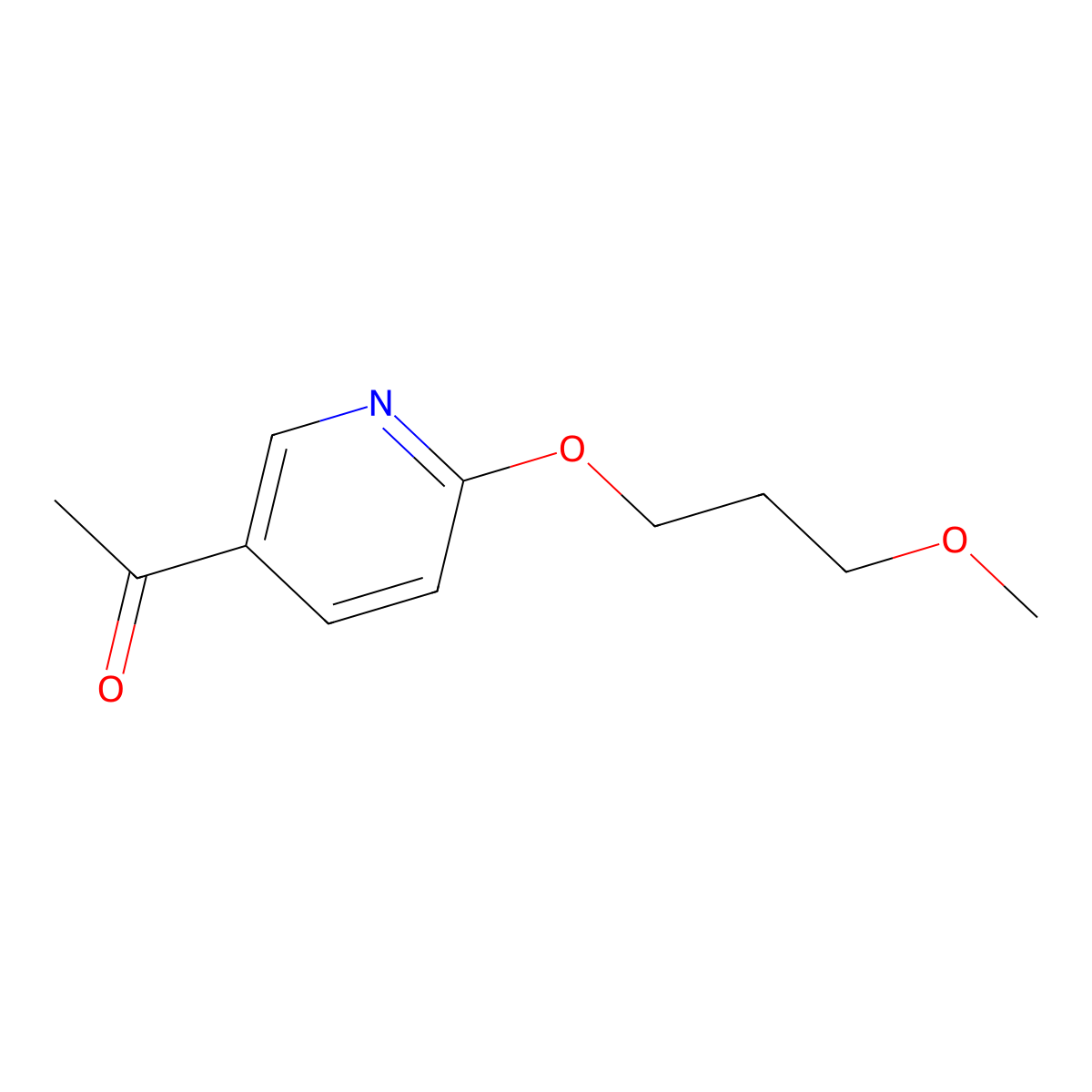 1-[6-(3-Methoxypropoxy)-3-pyridinyl]ethanone molecular structure, CAS 1557791-91-9
