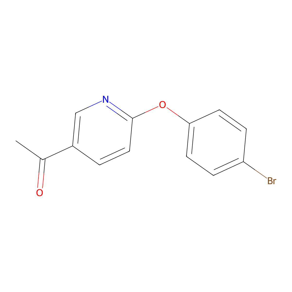 5-Acetyl-2-(4-bromophenoxy) pyridine molecular structure, CAS 1557799-39-9