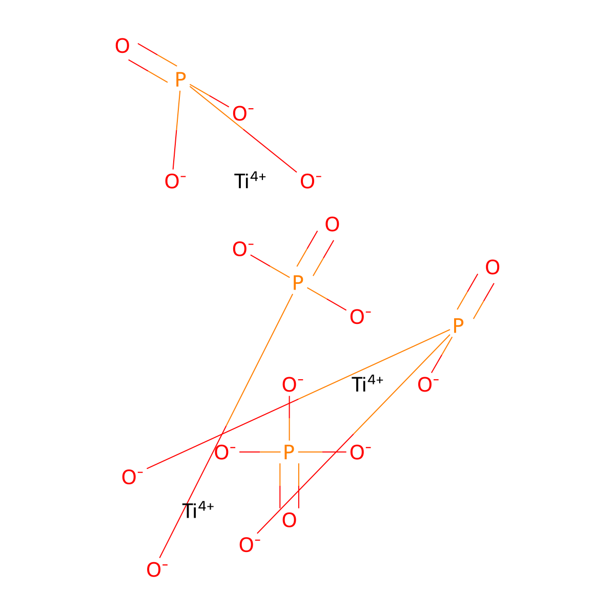 Phosphoric acid, titanium(4+) salt (4:3) molecular structure, CAS 15578-51-5