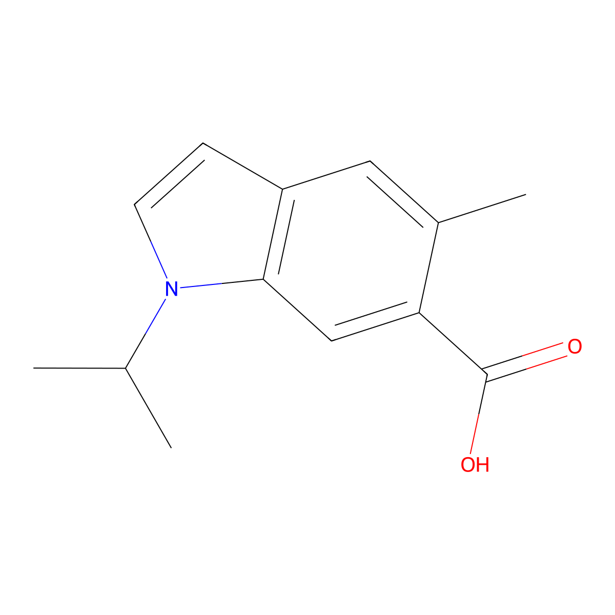 1-Isopropyl-5-methyl-1H-indole-6-carboxylic acid molecular structure, CAS 1557806-87-7