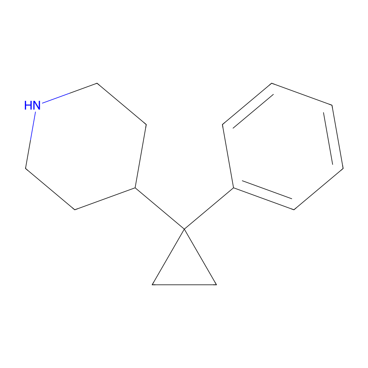 4-(1-Phenylcyclopropyl)piperidine molecular structure, CAS 1557811-60-5