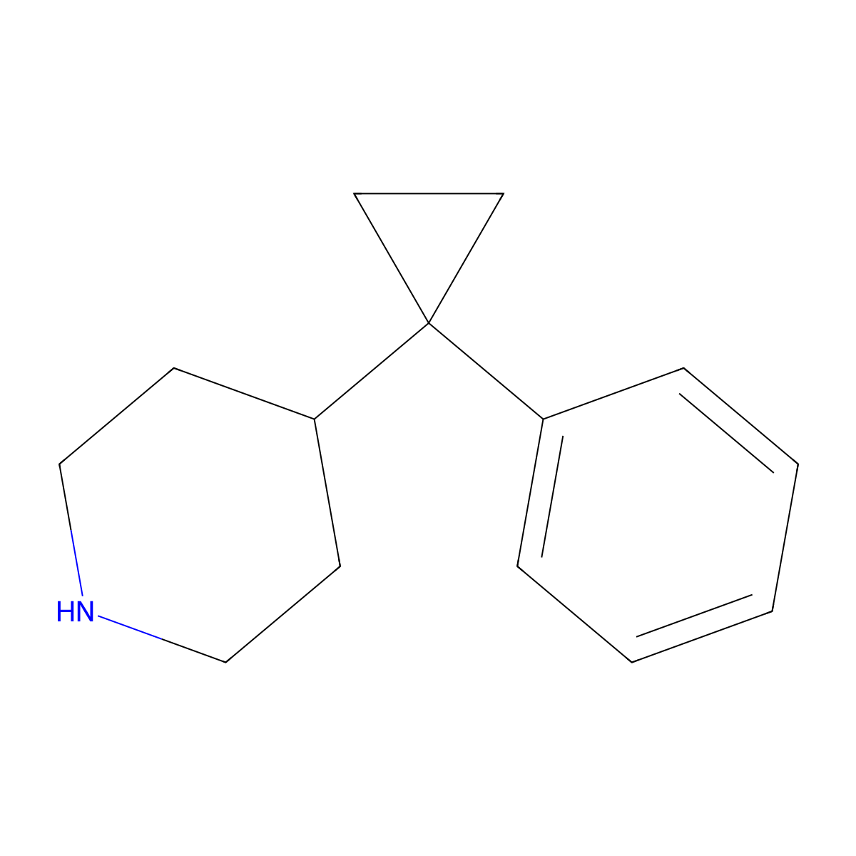 4-(1-Phenylcyclopropyl)piperidine molecular structure, CAS 1557811-60-5