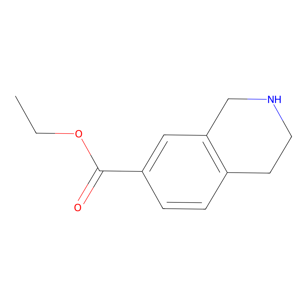 Ethyl 1,2,3,4-tetrahydroisoquinoline-7-carboxylate molecular structure, CAS 1557834-79-3